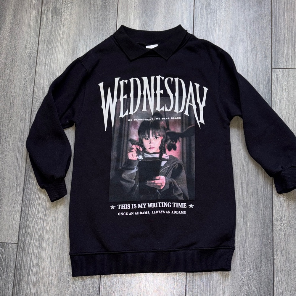 Zara Black Wednesday Kids Sweater